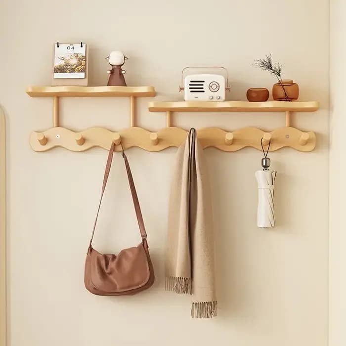 Porte-manteaux mural vintage pour salon