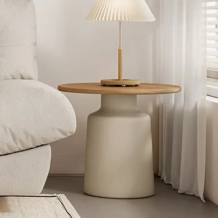 Table basse ronde De luxe Design en bois minimaliste Magazine Table basse japonaise moderne Mesa De