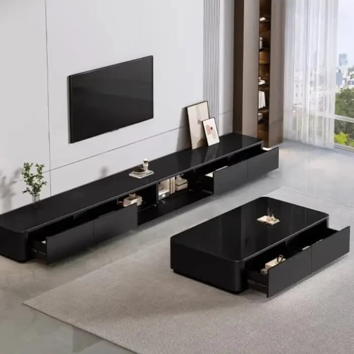 Meuble TV moderne et simple pour salon, supports d'écran 160cm 200cm 240cm 280cm 320cm 360cm, meuble