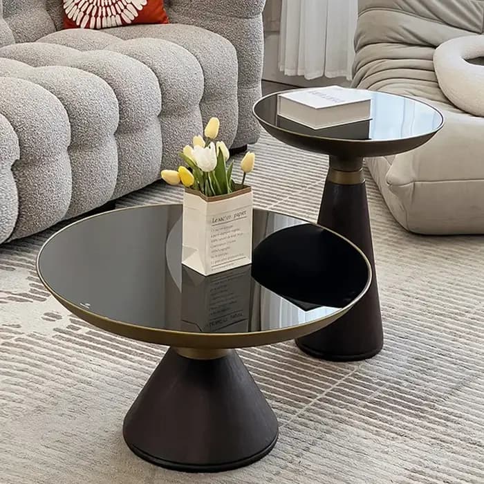 Tables basses minimalistes nordiques Designers Tables basses modernes en verre Transparent salon Cen