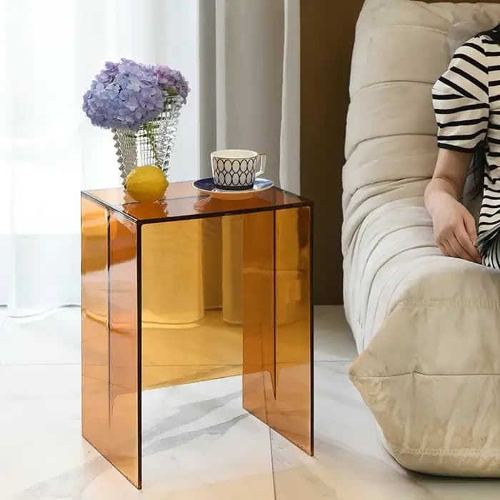 K-star-Table d'appoint de canapé en acrylique nordique, salon, maison minimaliste, mini table basse,