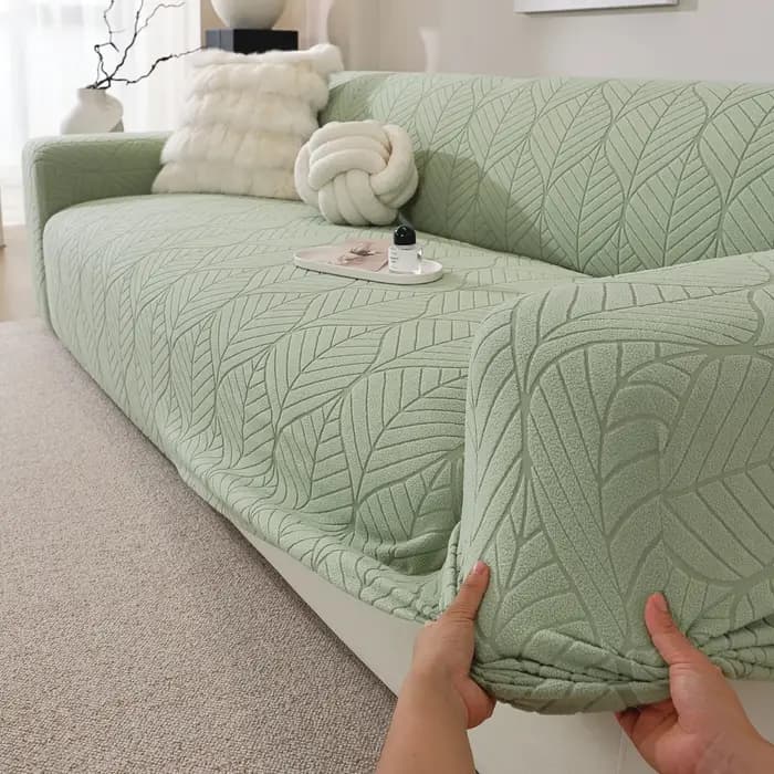 Housse de canapé antidérapante en jacquard polaire