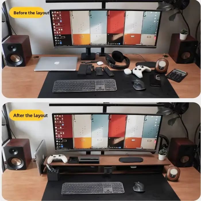 Z3 Pro support de moniteur modulaire en bois massif support d'ascenseur de bureau support d'écran d'
