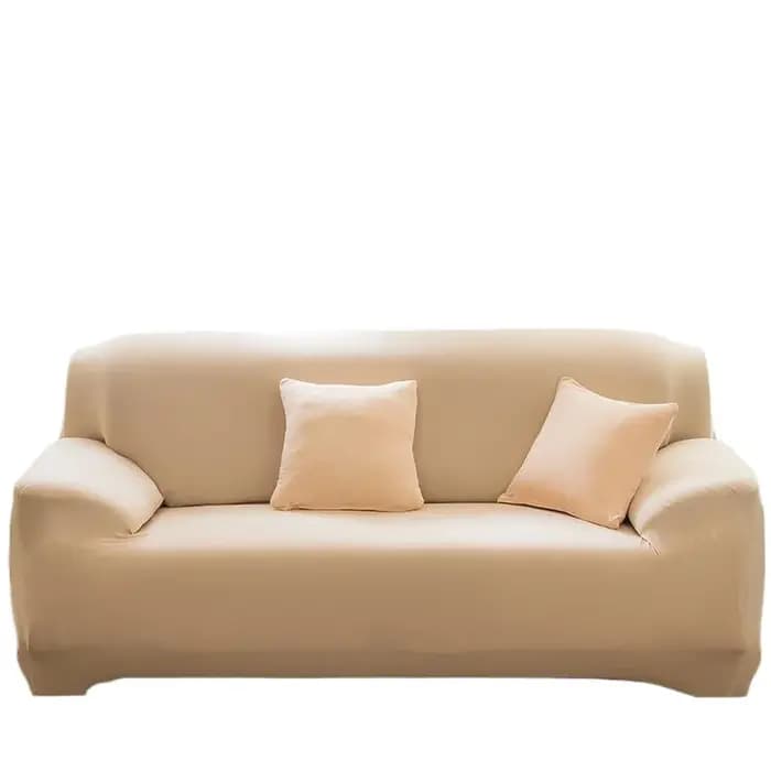 Housse de fauteuil élastique jaune de couleur unie