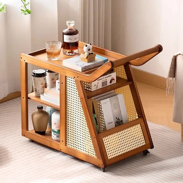 Petite Table basse en bois Portable réglable Premium rangement