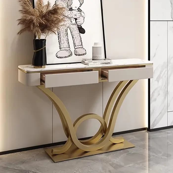 Tables consoles de luxe uniques au design moderne avec tiroirs