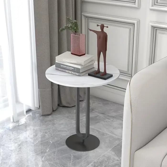 Nouvelle Table ronde en pierre frittée