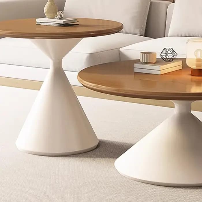 Table Basse esthétique nordique ensembles ronds modernes uniques