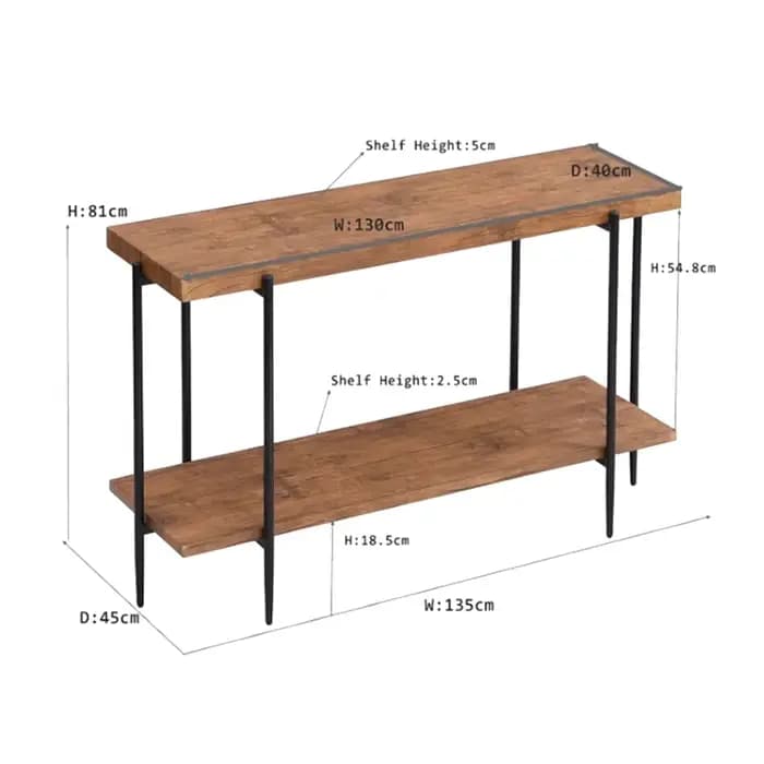 Wabi Sabi Table Console Vintage rustique Simple Premium Table Console de beauté pour couloir entrée