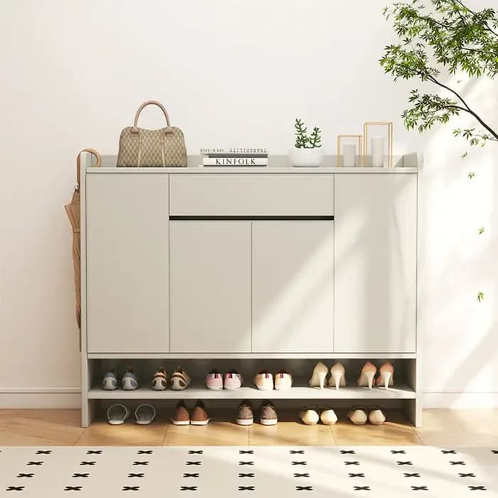Meuble à chaussures design vertical pour l'entrée, étagère de rangement gain de place pour pantoufle