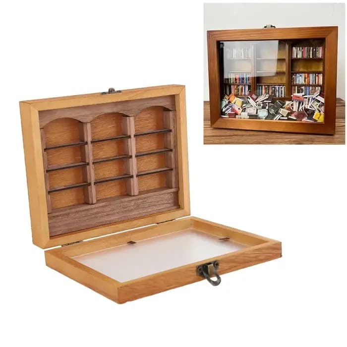 Décoration d'étagère : Mini-étagère sensorielle en bois faite à la main pour la maison et le bureau