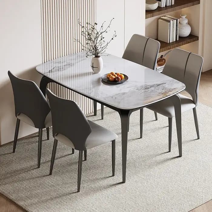 Table à manger minimaliste nordique ronde