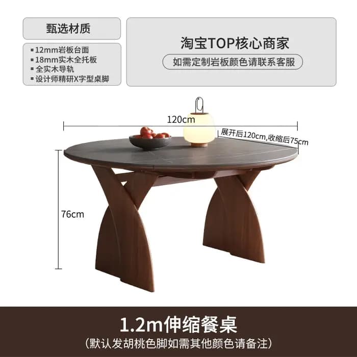 Table à manger pliante moderne, plateau tournant en bois, Table déco extensible, ensemble de luxe Di
