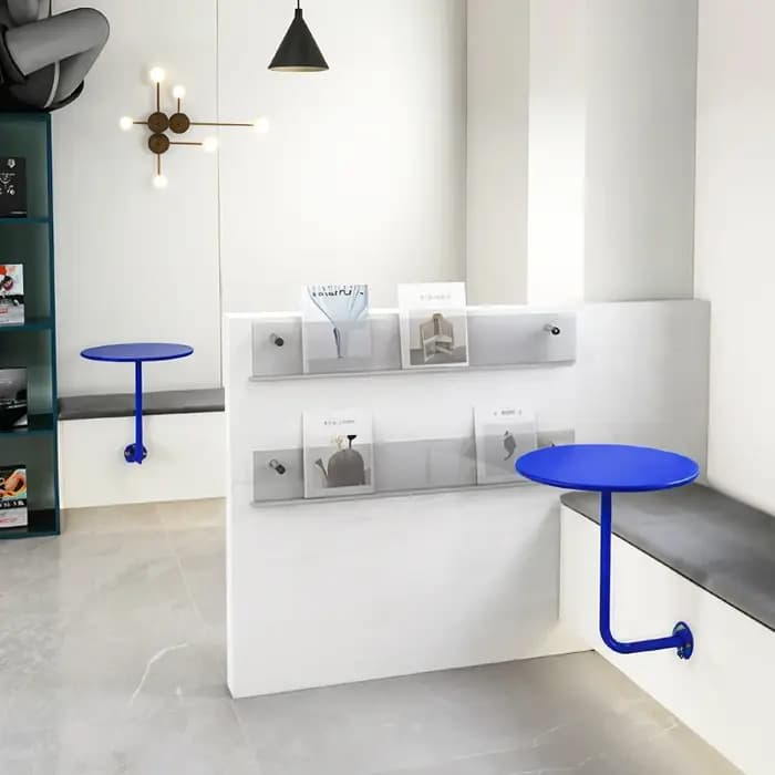 Table ronde murale de Style industriel pour café, Table d'appoint suspendue, peu encombrante, Design