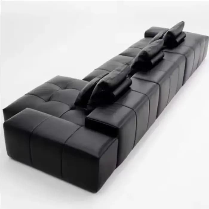 Salon européen canapé de Compression noir luxe grand cinéma