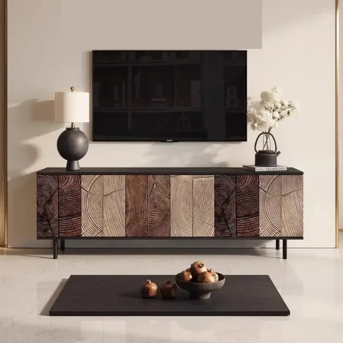 Meubles TV de salon avec pieds en bois