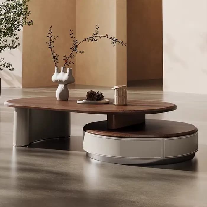 Table Basse extensible de luxe avec rangement