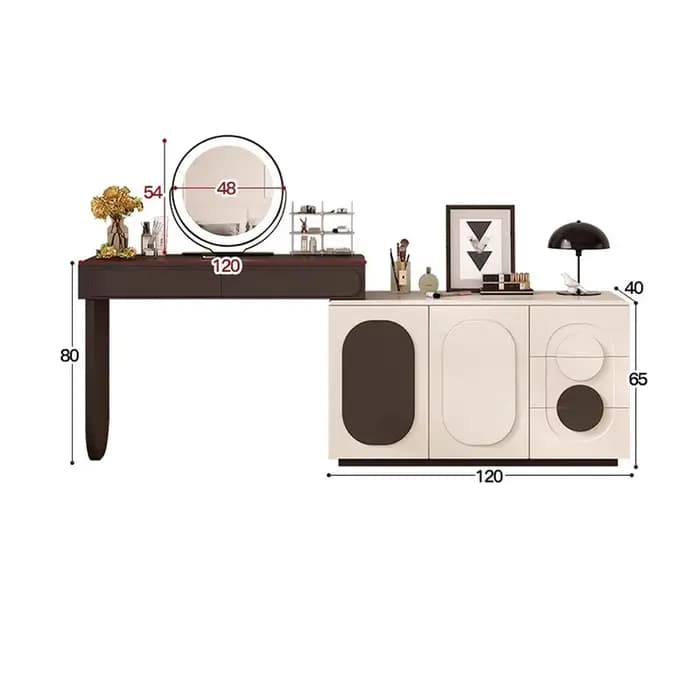 Table De vanité De luxe française avec chaise