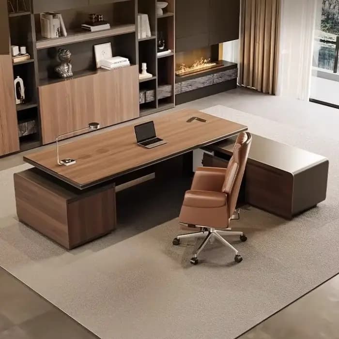 Bureaux d'ordinateur modernes avec bureaux d'ordinateur de rangement avec tiroirs et chaise bureaux
