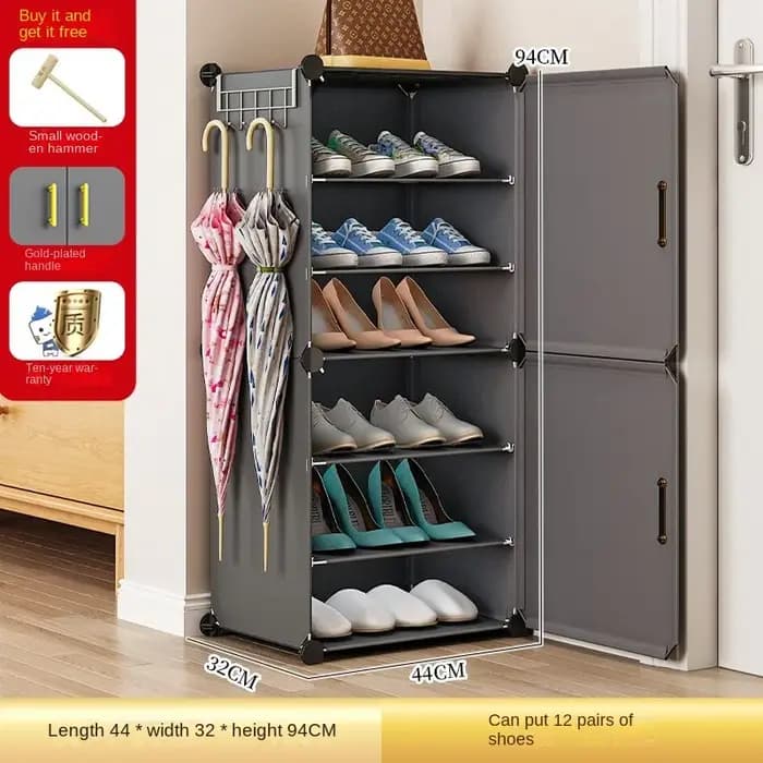 Armoires pliantes modernes de couloir de salon à la maison étagère de rangement de chaussures multicouche anti-poussière