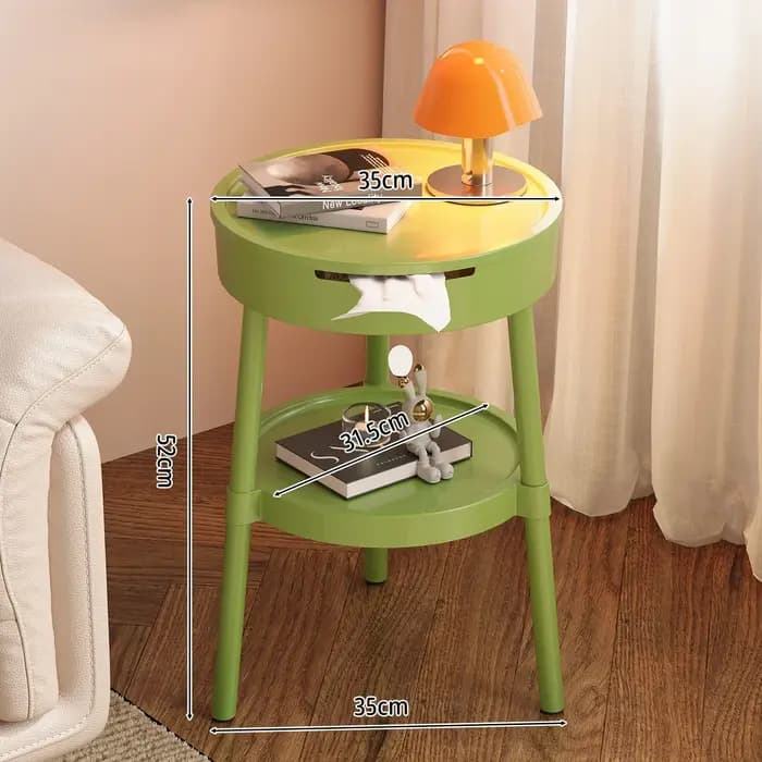 Tables basses rondes blanches