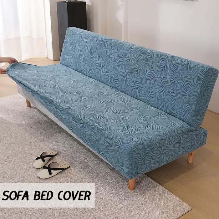 Housses de canapé-lit Jacquard de haute qualité sans accoudoirs pour salon