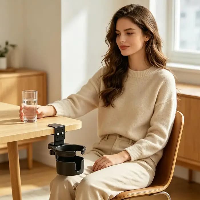 Support de tasse de table anti-déversement réglable
