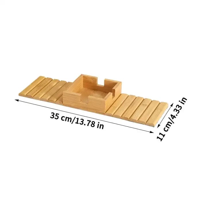 Table d'accoudoir en bois pour canapé avec porte-gobelet, plateau antidérapant pour accoudoir de canapé, organisateur de collations pour salon, chambre à coucher, protection de canapé