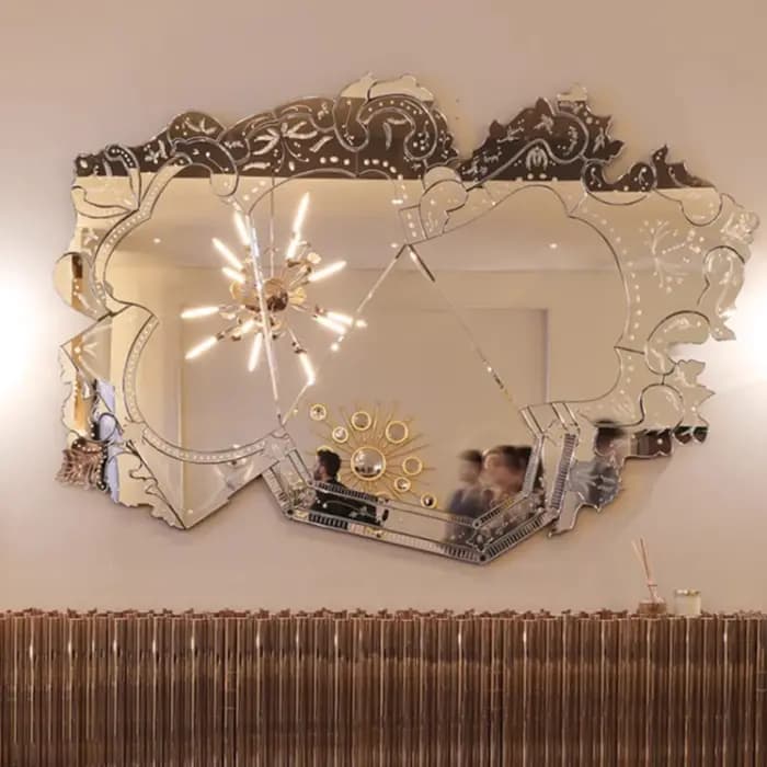 Miroir de Dressing européen minimaliste suspendu, Design d'anomalie Funky, Design haut de gamme irré