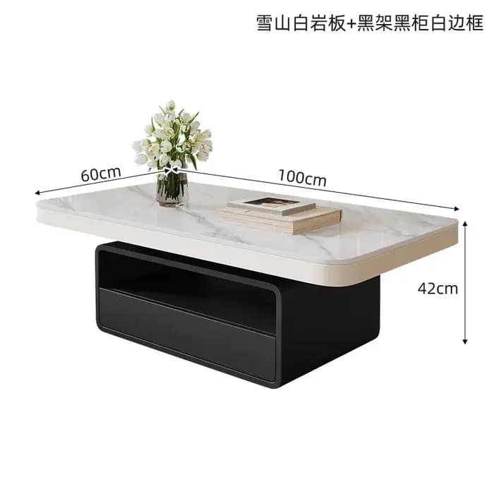 Tables basses rectangulaires modernes avec tiroirs De rangement Tables basses françaises Premium meu