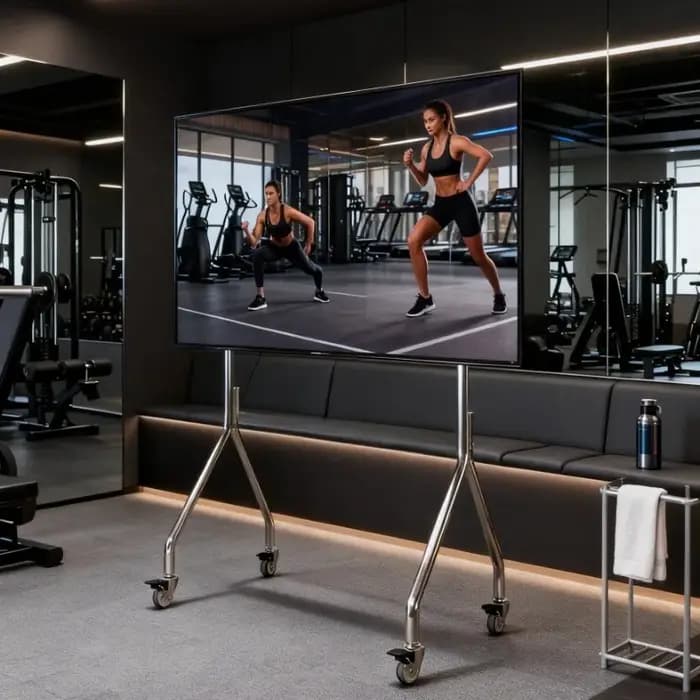 Meuble TV multifonctionnel nordique en acier inoxydable