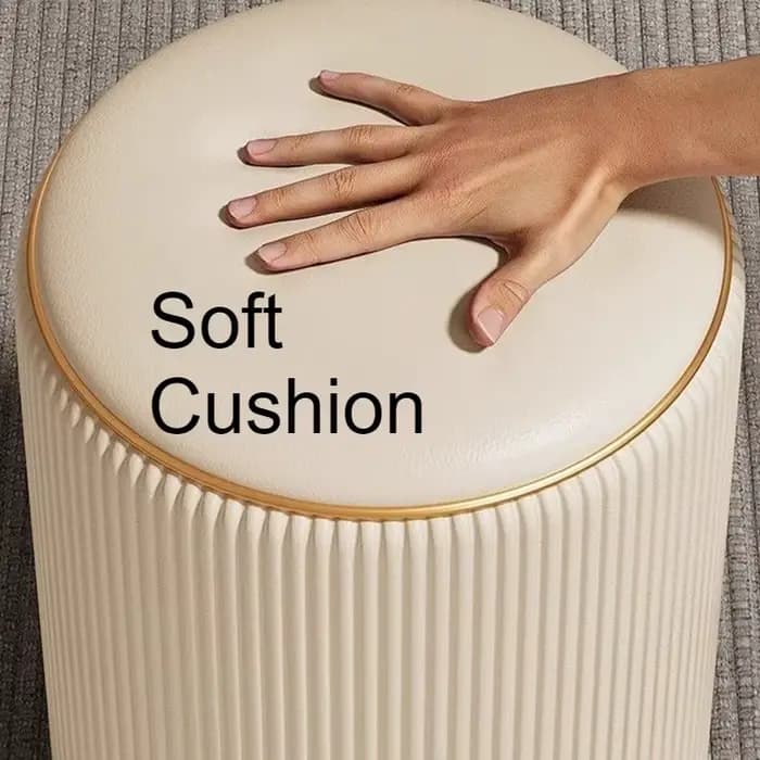 Tabouret de rangement bas rond moderne, tabourets de maquillage, esthétique, confortable, pour une s