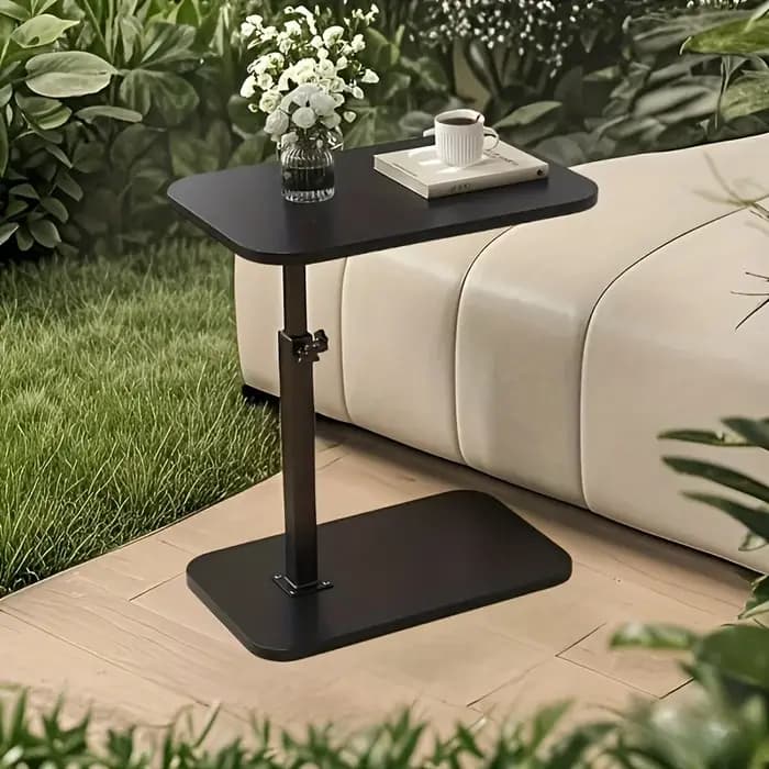 Table réglable en hauteur avec plateau en bois, table d'appoint portable pour canapé, adaptée au bur