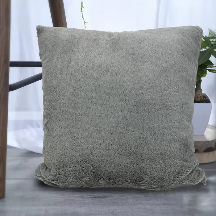 Housse de coussin grise haut de gamme pour canapé