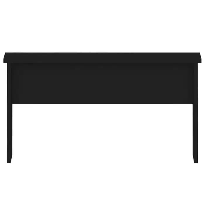 Table basse en bois d'ingénierie noir 31,5x19,9x16,3 pouces, moderne, pour intérieur, extérieur, jar