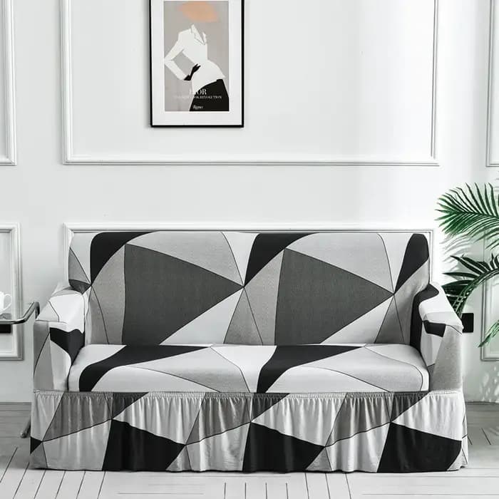 Juste de canapé extensible tout compris avec jupe, protecteur de meubles universel, durable, lavable