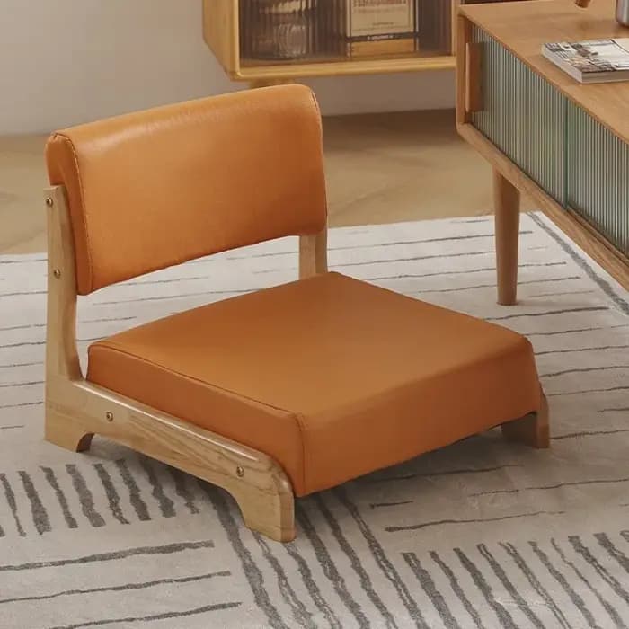 Fauteuil tatami, fauteuil bas de salon, chaise sans pieds en bois massif, chaise de salle à manger coréenne et chaise de salle à manger de style japonais