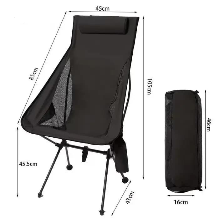 WANDERING TIME Chaise pliante ultralégère en alliage d'aluminium, chaise de camping compacte et port
