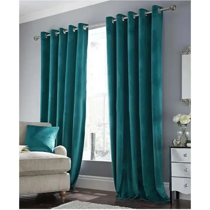 Rideaux occultants épais en velours bleu de luxe pour salon, chambre, salle à manger, villa, décorat