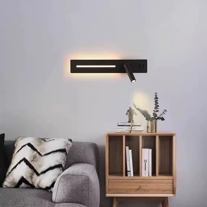 Applique Murale LED avec Chargeur USB pour Téléphone Portable