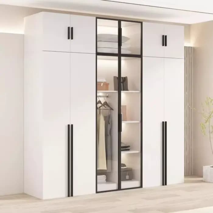 Armoire de rangement moderne en bois massif