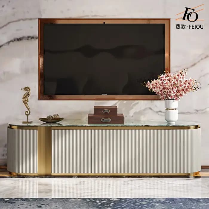 Meuble de télévision moderne européen délicatesse nordique luxe qualité Console