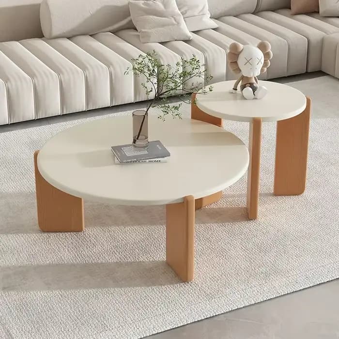 Tables basses en bois de luxe, accessoires de décoration, meubles de créateurs japonais, ensemble de