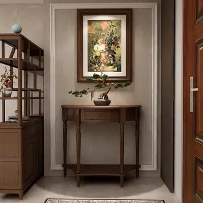 Table Console classique rustique avec tiroirs, petite Table Console rétro du milieu du siècle, meubl