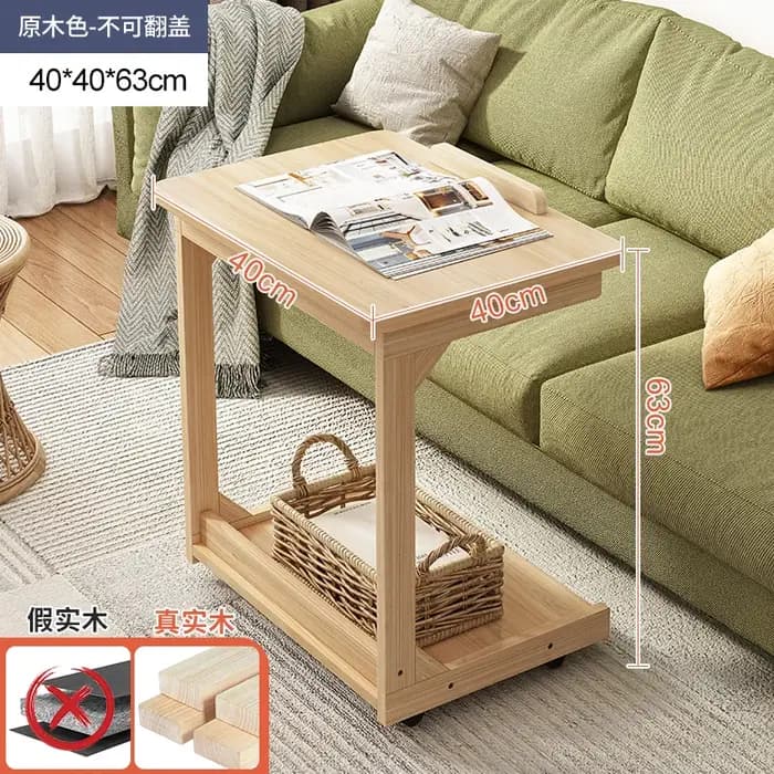 Table d'appoint rotative de style scandinave, bureau rabattable mobile, chambre à coucher, armoire d