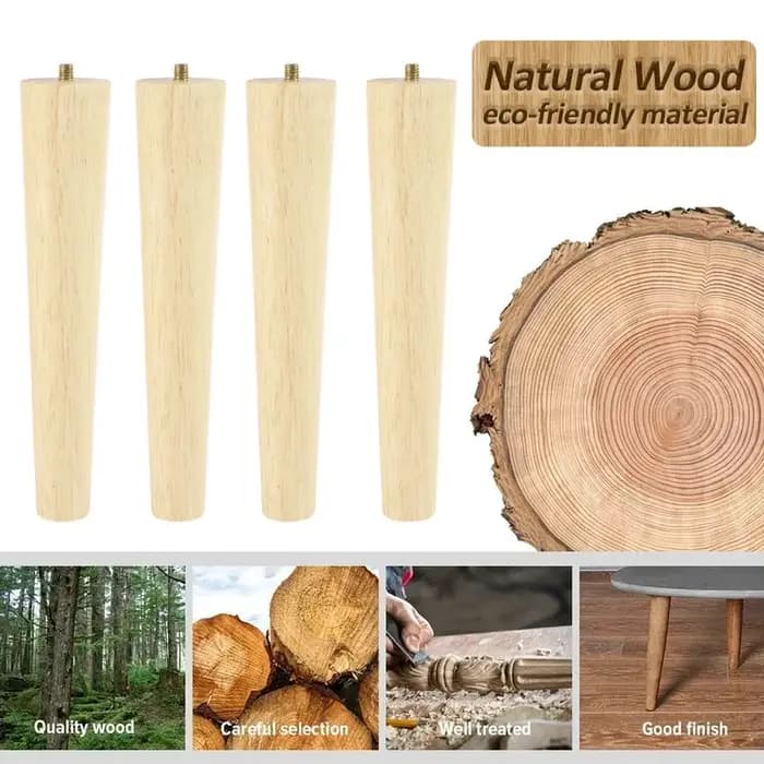 Pieds de meubles en bois massif
