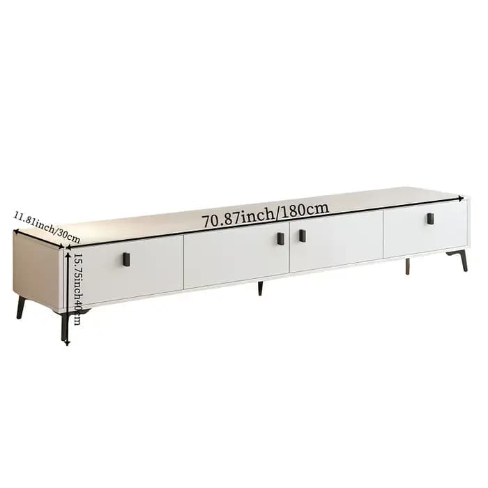 Meuble TV de luxe moderne, centre de divertissement brillant, console multimédia à panneaux en bois,