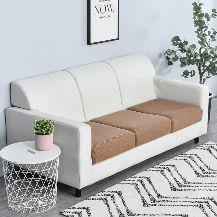 Housse de coussin de canapé élastique, couleur unie, protection pour animaux domestiques et enfants,