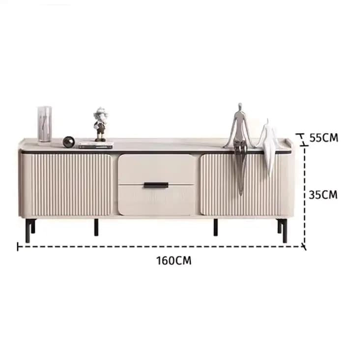Meuble Tv minimaliste de luxe Unique avec rangement beauté Premium
