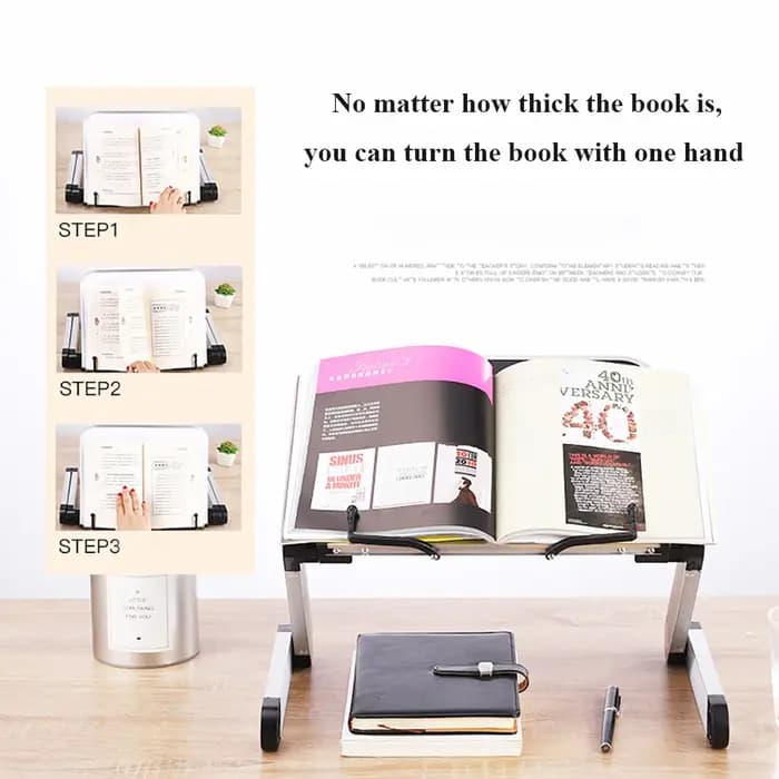 Support de livre de lecture pliable
